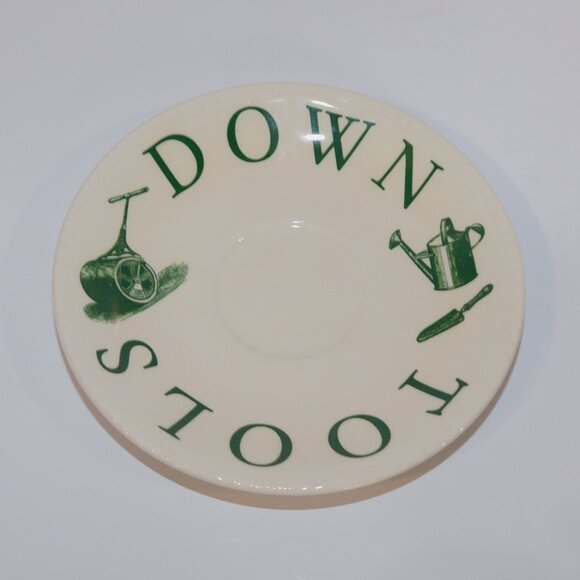 Set 4 Wood & Sons The Kitchen Garden Green Tools Down Time for Tea Teacup Saucer - Picture 4 of 10